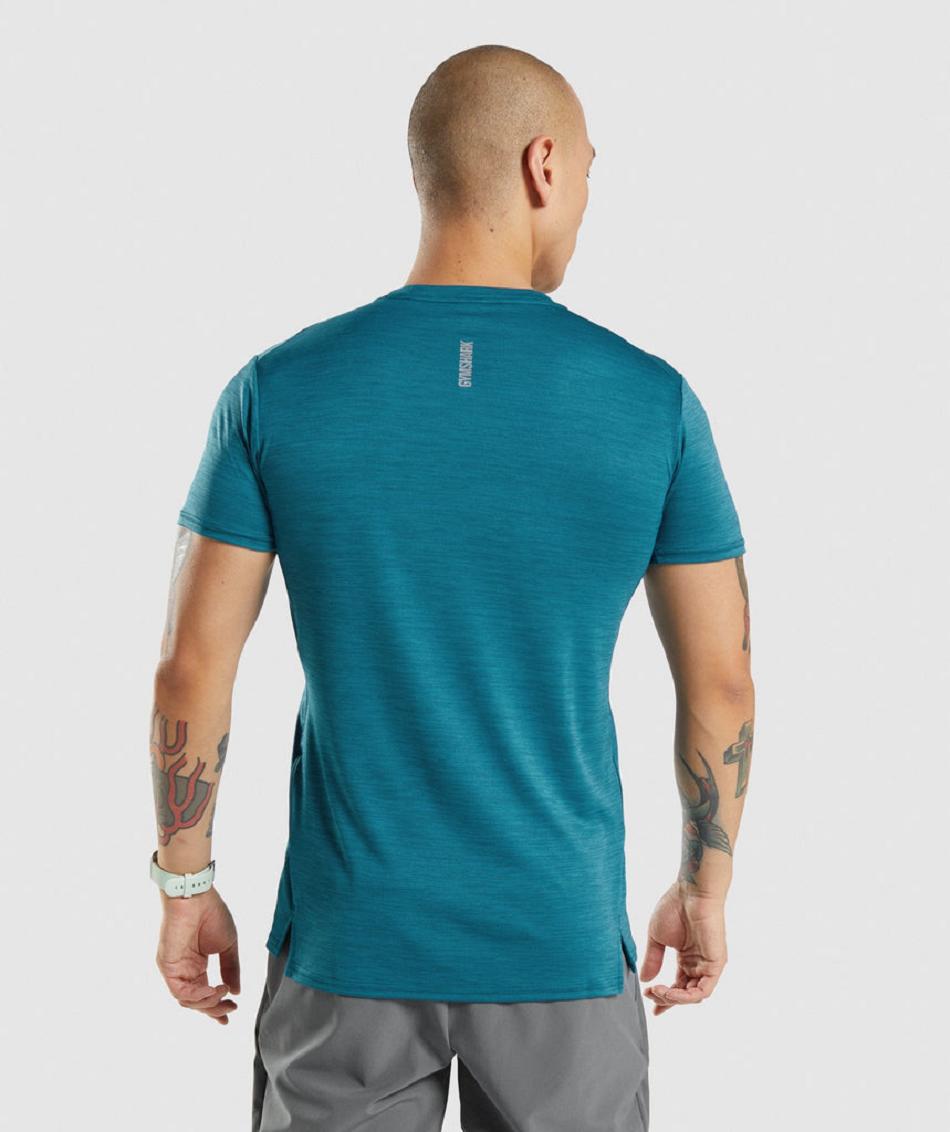 T Shirts Gymshark Speed Hombre Turquesa | CO 3440CTV